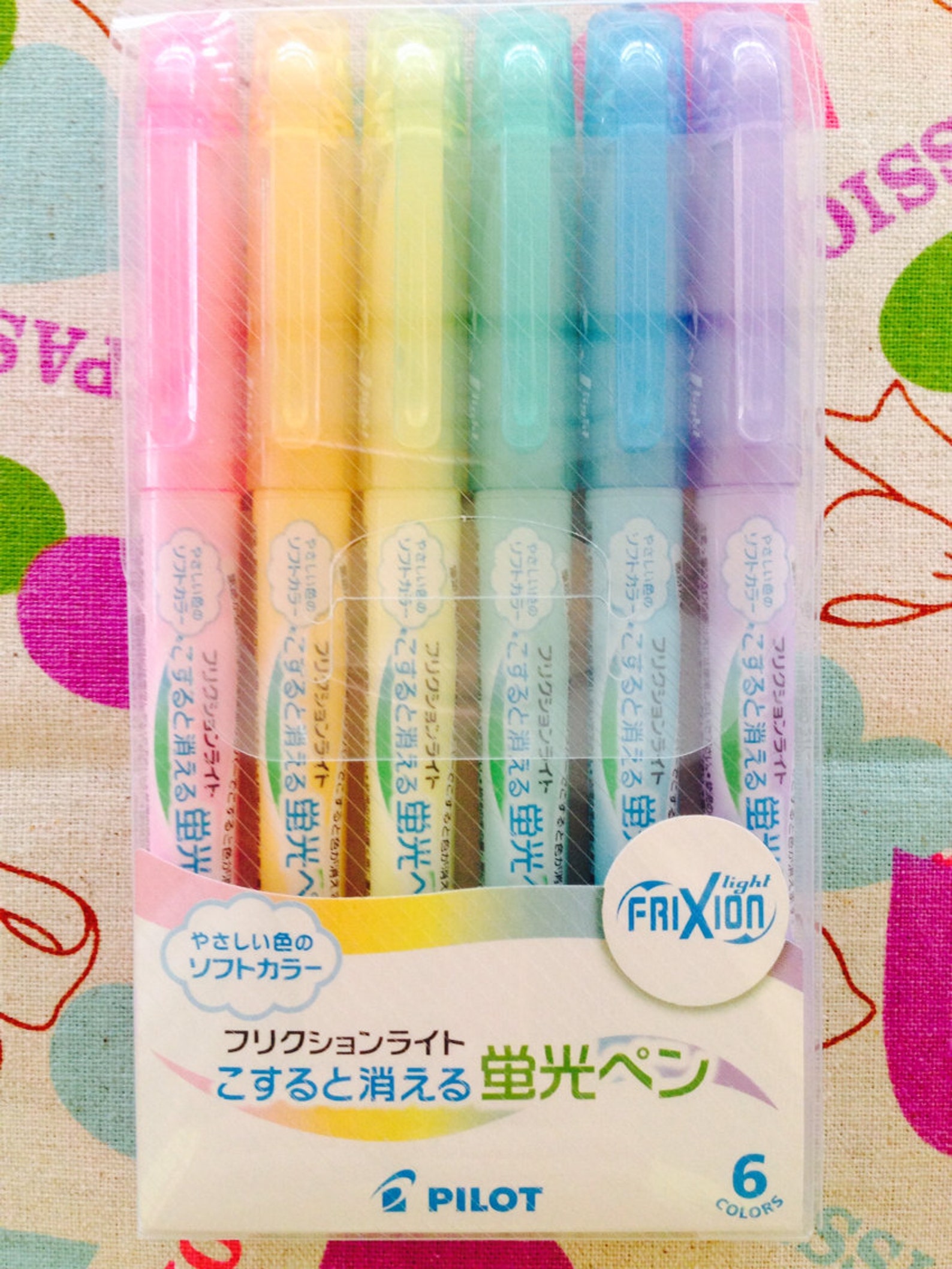 Pilot FriXion Light Soft Color Erasable Highlighter Pen 6 Etsy
