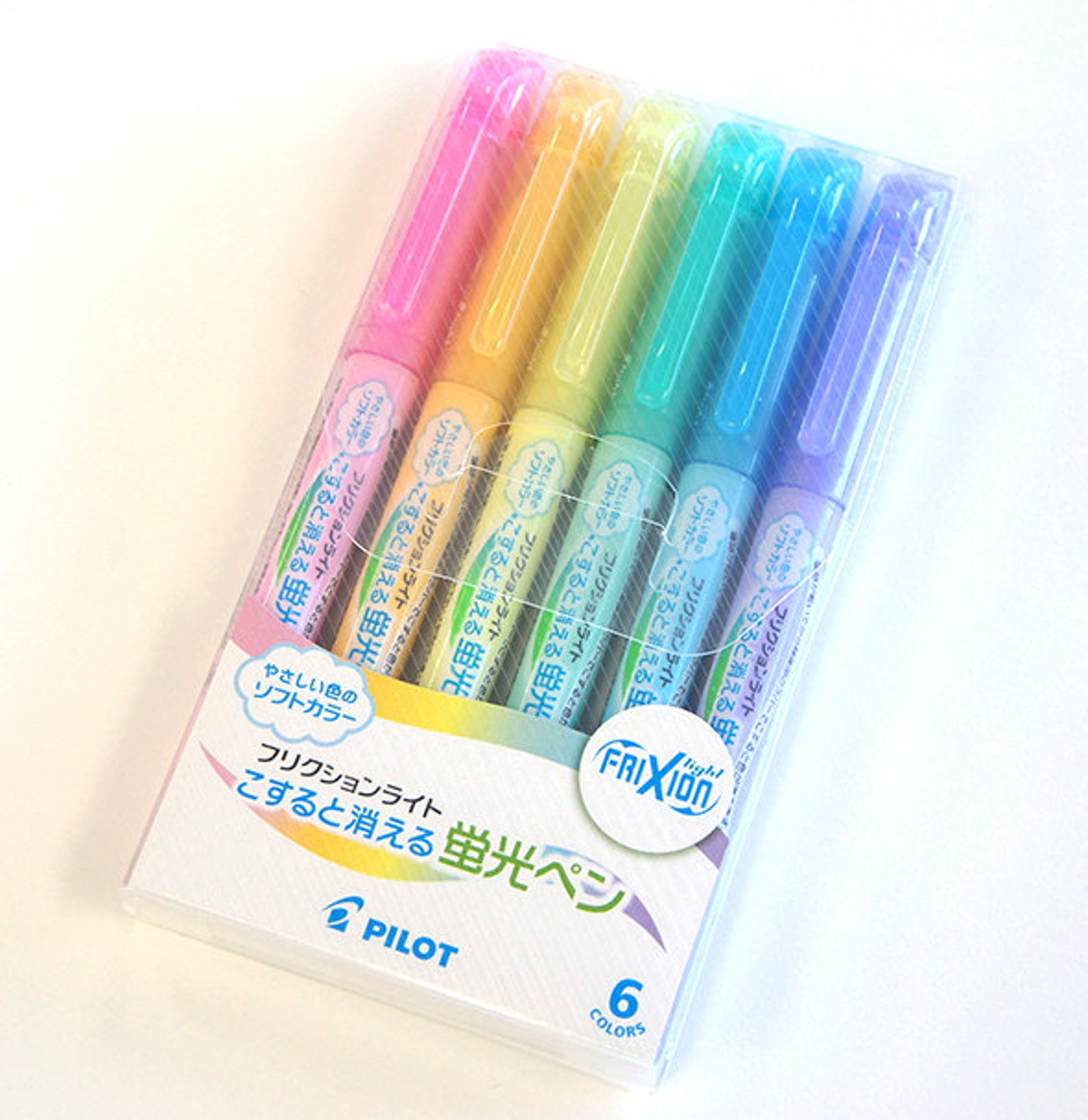 Pilot FriXion Light Soft Color Erasable Highlighter Pen 6 Etsy