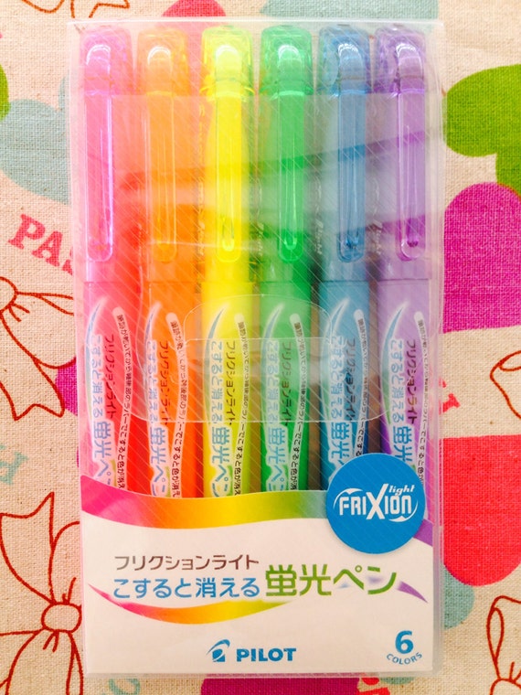 Pilot Frixion Light Fluorescent Ink Erasable Highlighter Pen Etsy Pilot Frixion Light Fluorescent Ink Erasable Highlighter Pen Etsy