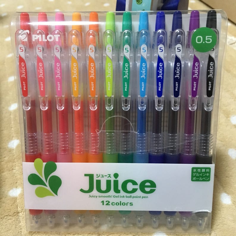 Pilot JUICE 0.50mm Extra Fine GEL Ink Ballpoint Pens Set 12 Etsy UK