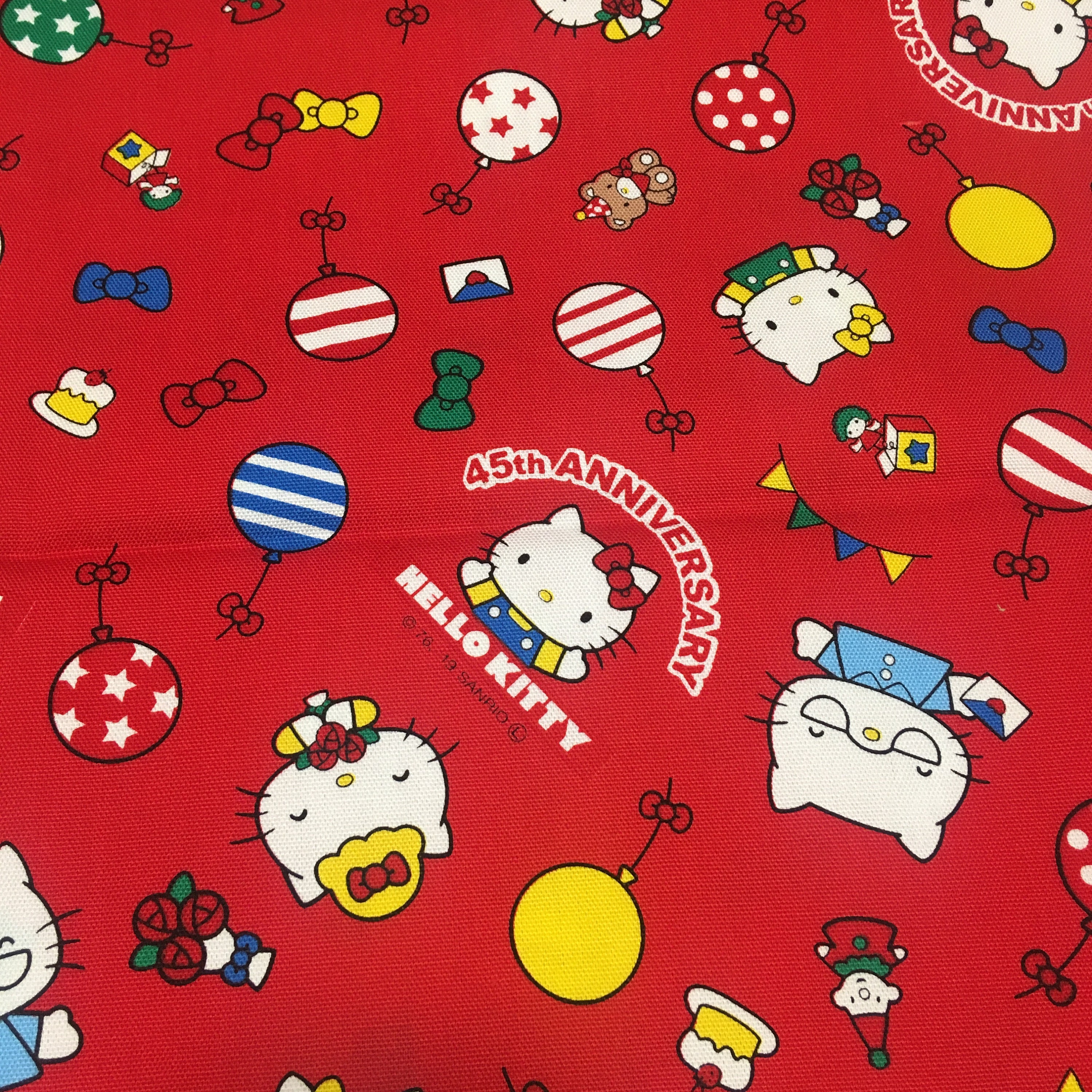SANRIO Hello Kitty 45th Anniversary Print Fabric / Japanese | Etsy