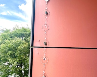 Wilmington Blue Rock | Delaware Blaue Gneiss Wandbehang | Wilmington Rock, Silber Peace Zeichen, Suncatcher