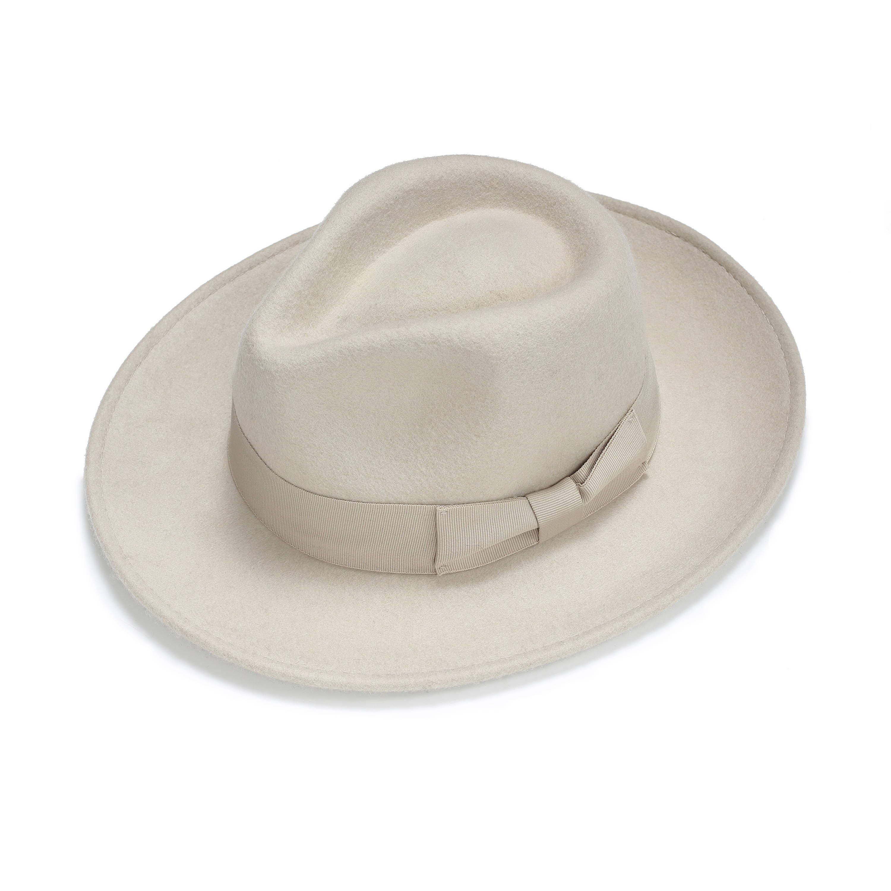Felt Fedora Hat men Men ivory felt fedora hat with classic Etsy