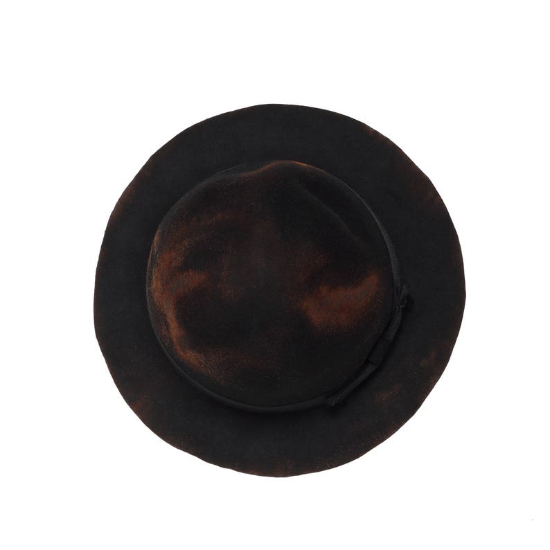 Men Felt hat with unique handmade texture Mens black hat Etsy