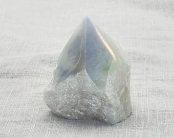 Angel Aura Large Point Crystal: Enhances Joy, Upliftment, Optimism, and Spiritual Connection