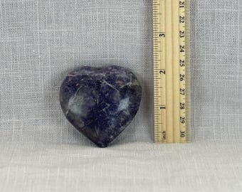 Lepidolite Crystal Heart Stone: Calm, Stress Relief, Emotional Balance