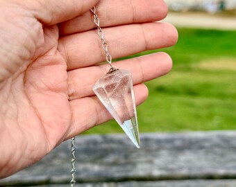 Clear Quartz Crystal Pendulum | Ethically Sourced Dowsing Tool for Meditation, Reiki, Divination & Spiritual Practice