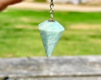 Amazonite Crystal Pendulum | Ethically Sourced Deviation Tool for Dousing, Reiki, Chakra Healing, Meditation, and Spiritual Gifts