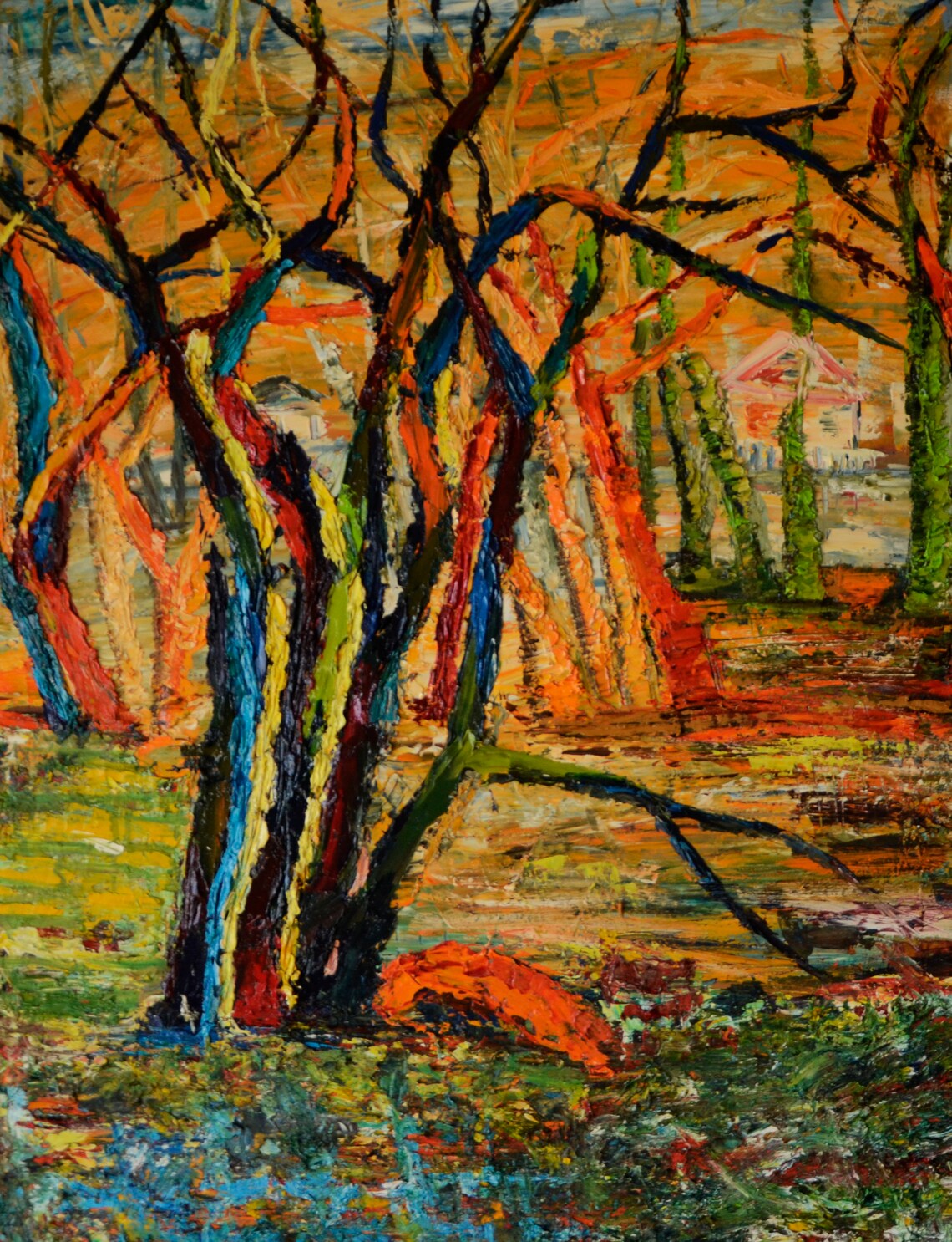 My Tree Orange Blue Green Mahogany Purple Trees Diverse Trees - Etsy