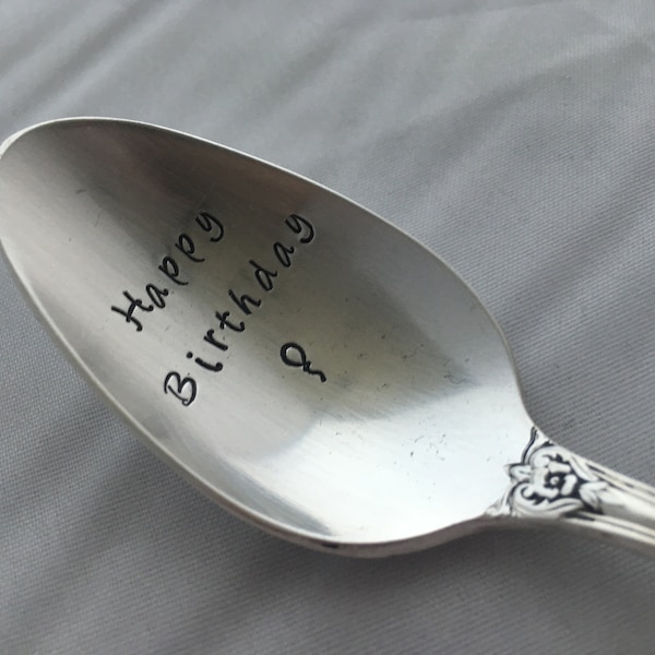 Happy Birthday Spoon Etsy