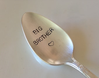 Big Brother   Hand Stamped Personalized Vintage Childs spoon