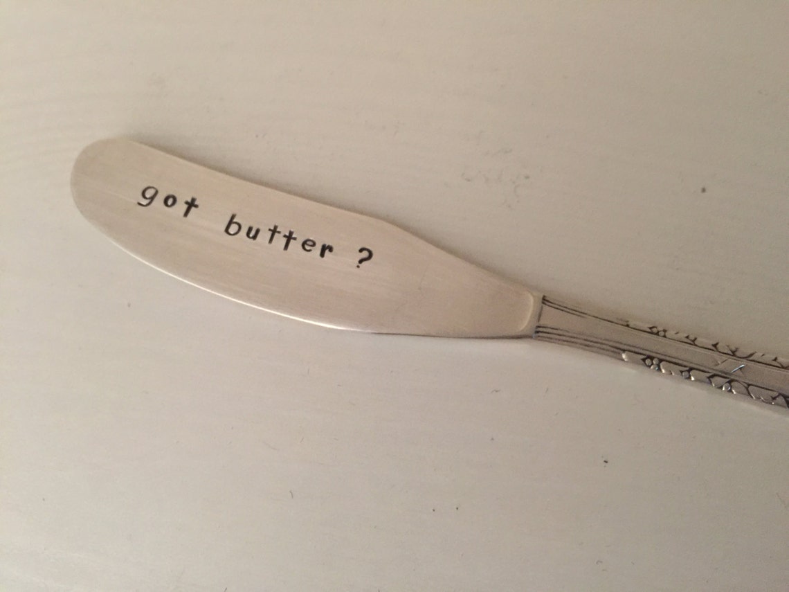 Got Butter Vintage Silverware Hand Stamped Cheese Spreader - Etsy