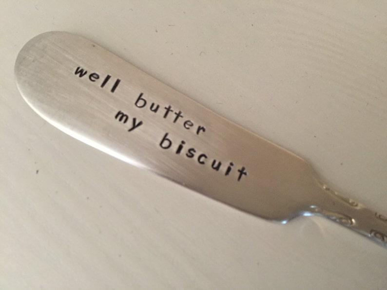 Well Butter My Biscuit Vintage Silverware Hand Stamped Cheese - Etsy