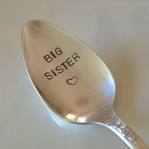 Big Sister Hand Stamped Personalized Vintage Childs spoon image 3