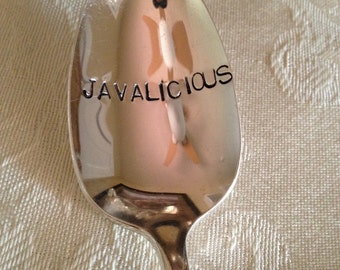 Javalicious - Hand Stamped Vintage coffee spoon