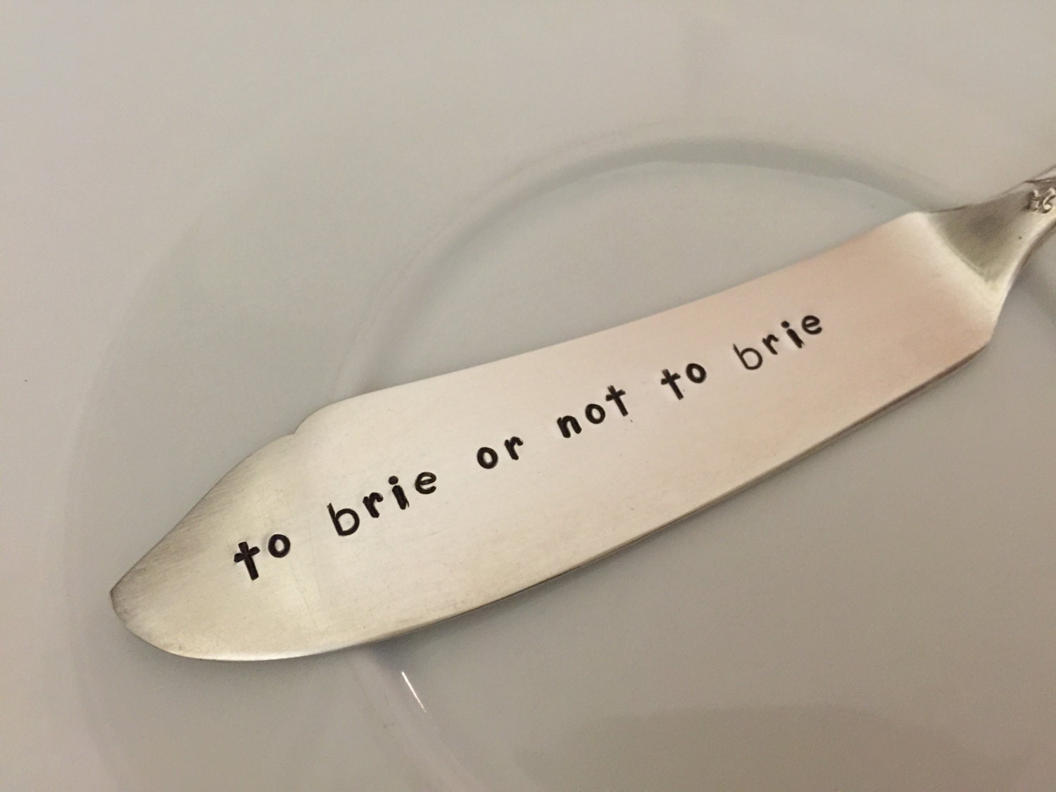 To Brie or Not to Brie... Recycled Silverware Hand Stamped - Etsy