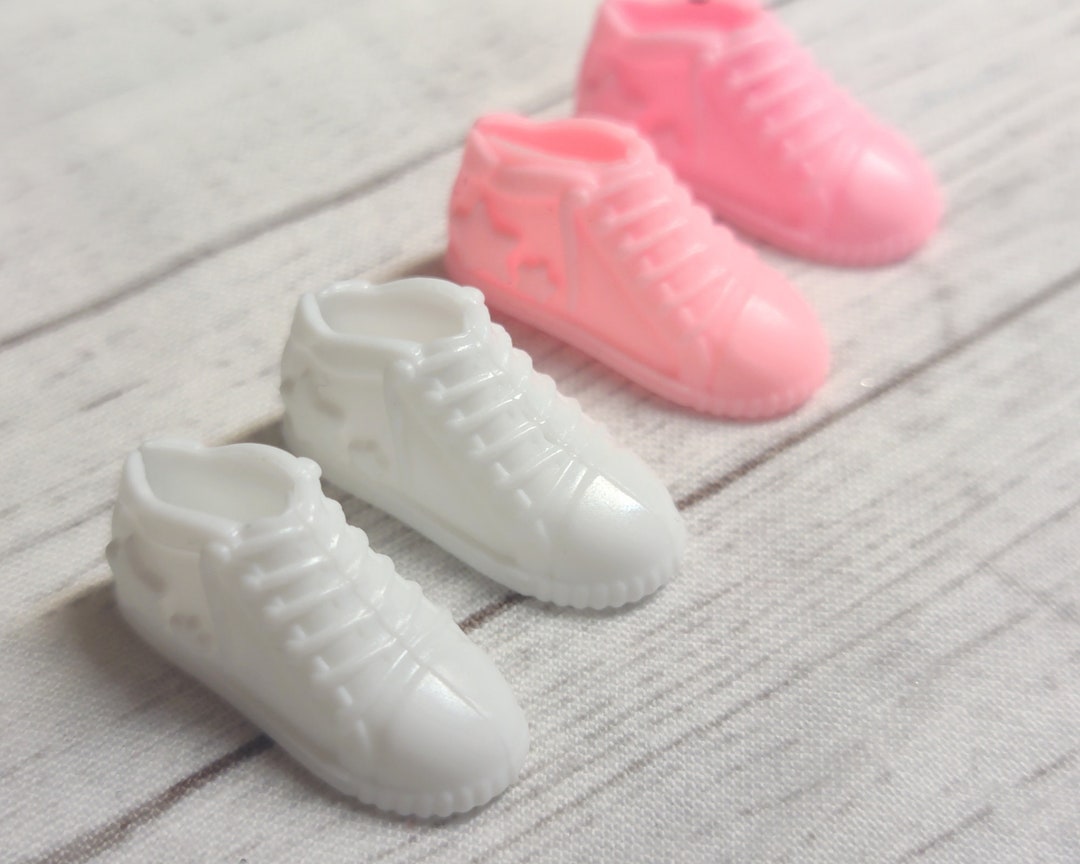 10 Pairs Barbie Fashion White and Pink Tennis Shoes-fashion - Etsy