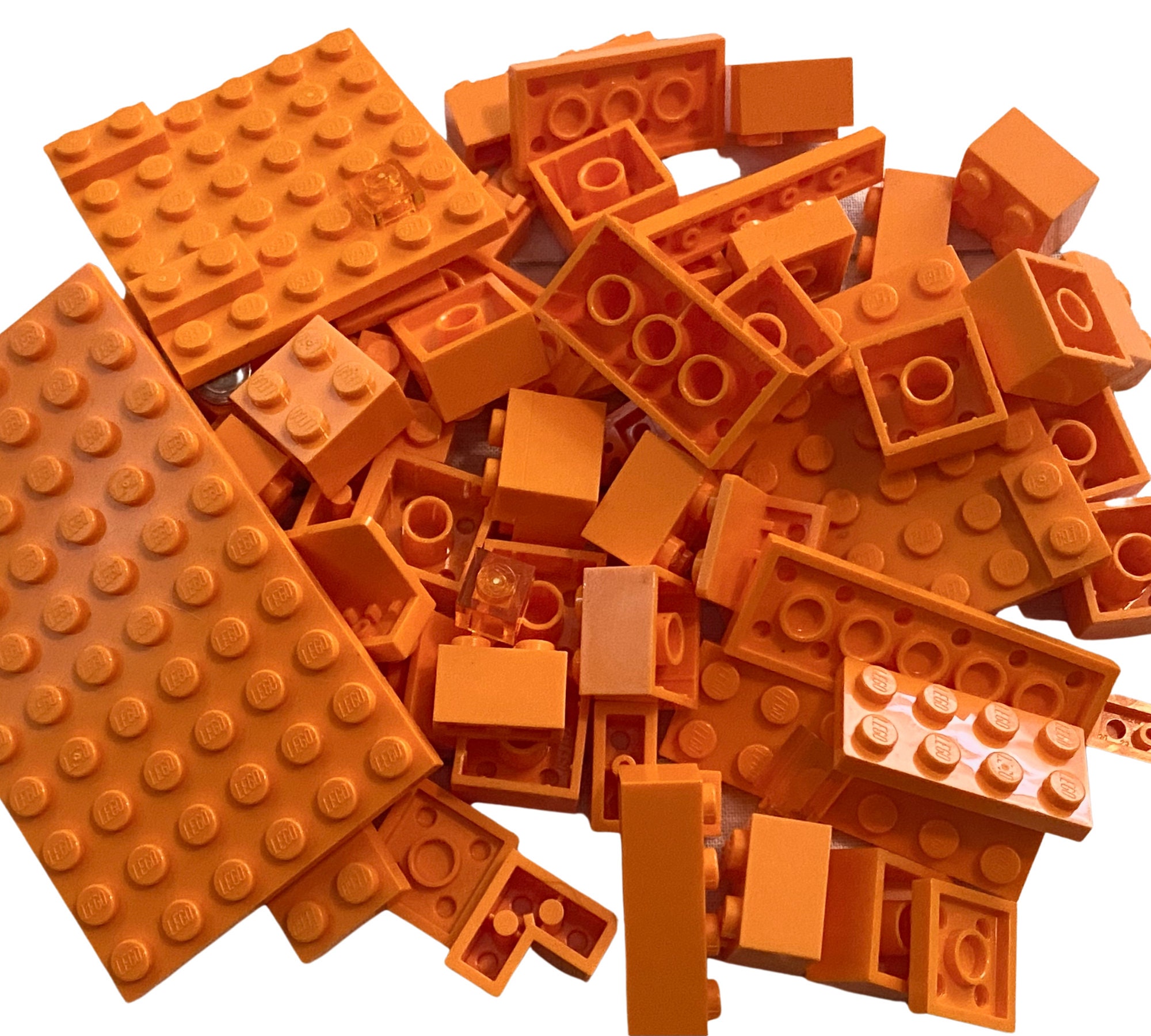 Orange Lego Bricks-mix Lot-mini Etsy
