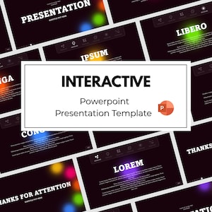 Interactive PowerPoint Template | Clickable Presentation Slides | Navigation Menu | Simple Design