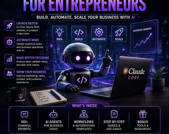 Claude Code for Entrepreneurs | AI Business Automation Guide (Digital Download)