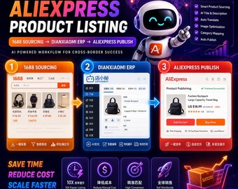 AliExpress Auto Listing AI Skill Pack v3.0 | 15 Claude AI Skills | 1688 to Dianxiaomi Automation | E-Commerce Automation