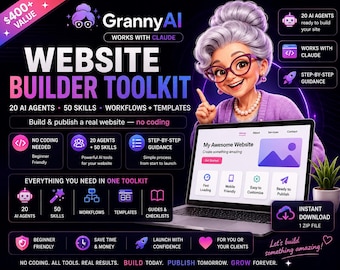 AI Website Builder Toolkit | Claude Agents, Skills, Workflows, Templates (Digital Download)