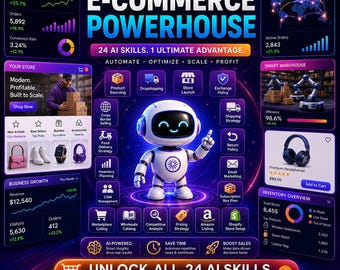 Claude AI E-Commerce Skills Bundle | Business Assistant (Digital Download)