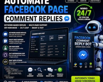 Facebook Comment Auto Reply Bot | Python Automation Tool (Digital Download)