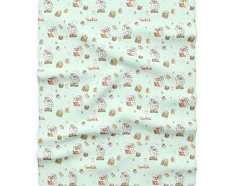 Bookish sherpafleecedeken | Gezellige plaid ganzen