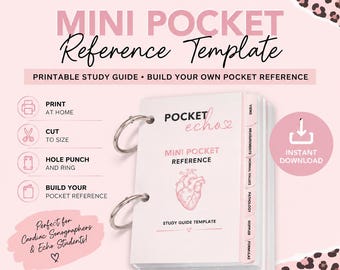 PocketEcho / Plantilla de referencia cardíaca de bolsillo - Diseñada para ecografía cardiovascular