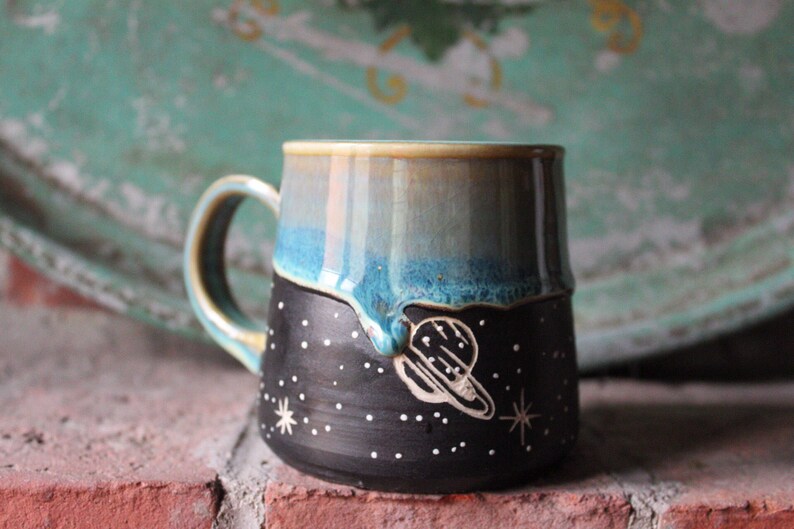 20 Pitch Pine Pottery Art Nouveau Stoneware Luna Moon Mug Etsy