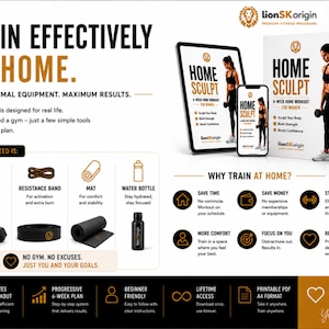Home  Workout for Women | Home Sculpt  Plan | 6 Week Dumbbell Home Workout PDF | Digital Fitness Ebook | Beginner Strength Training Program