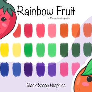 Rainbow Fruit Procreate Palette