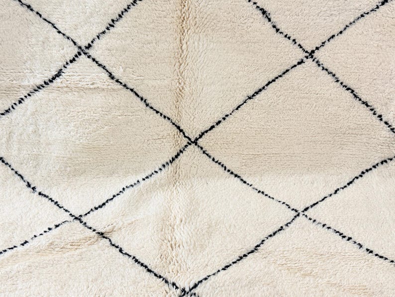 Handmade Beni Ourain Rug – Authentic Berber Wool Area Rug, Moroccan ...