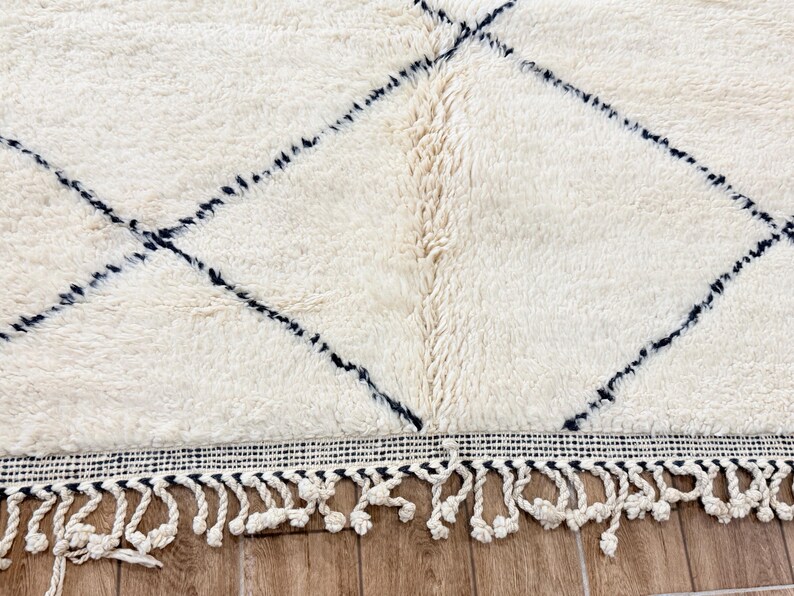 Handmade Beni Ourain Rug – Authentic Berber Wool Area Rug, Moroccan ...