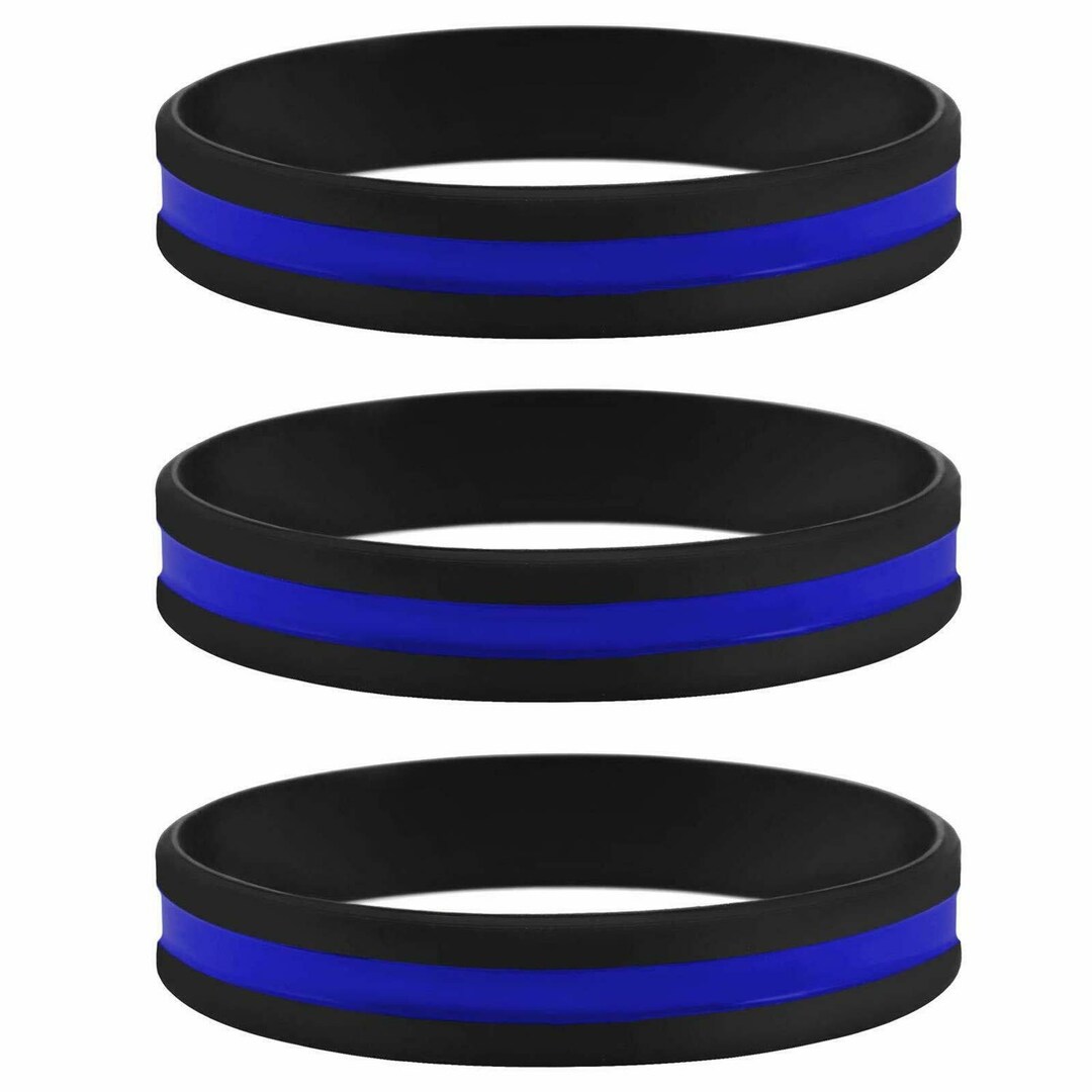 Thin Blue Line Bracelets. Thin Blue Line Silicon Bracelets Wristbands