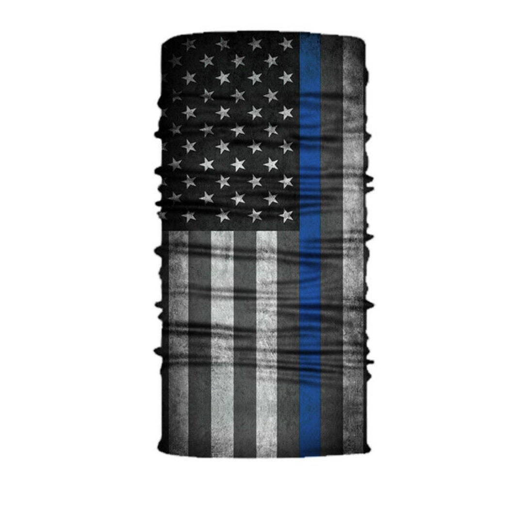 Thin Blue Line Neck Gaiter, USA Flag Face Mask, Same Day USPS Ship Etsy