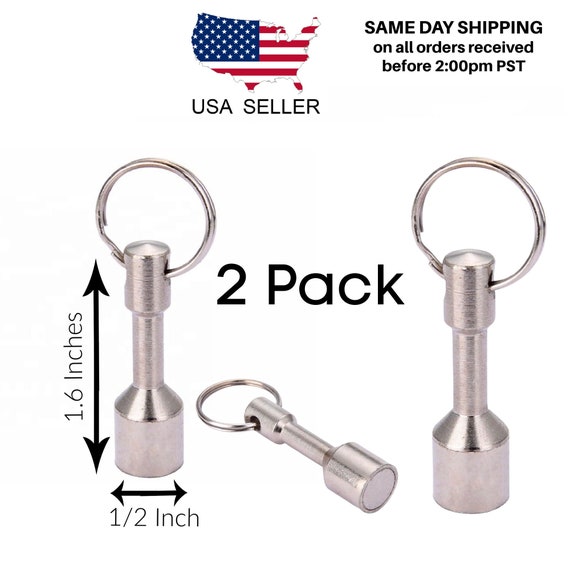 2 Pack Strong Keychain Magnet for Hanging Keys and Testing Metal Jewelry  Test Magnet 