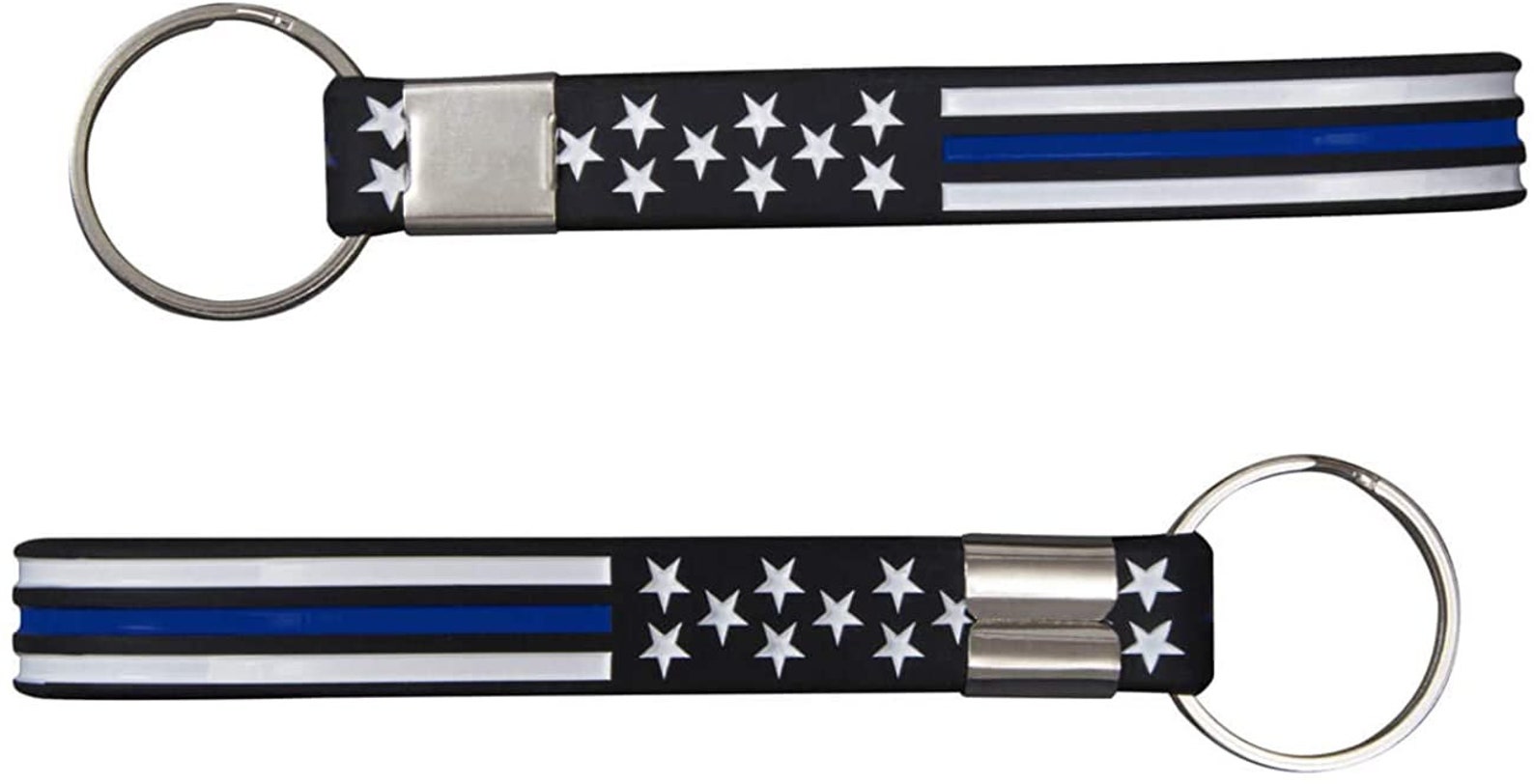 Thin Blue Line Keychain Police Lives Matter Silicone Keychain Etsy UK