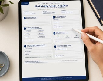 Task Initiation Worksheet | Executive Function Printable for Overwhelm & Getting Started | First Visible Action™