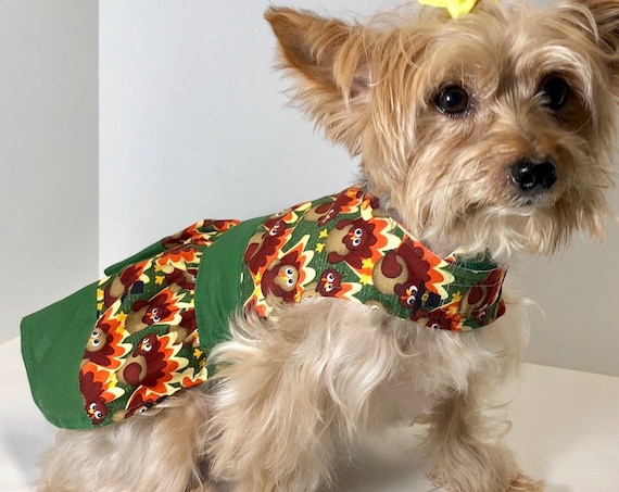 Small Sale: Dog Bandana Sugar Skull Rose Print fashion holiday dog clothes tie-on Day of the Dead dia de los Muertos or Halloween