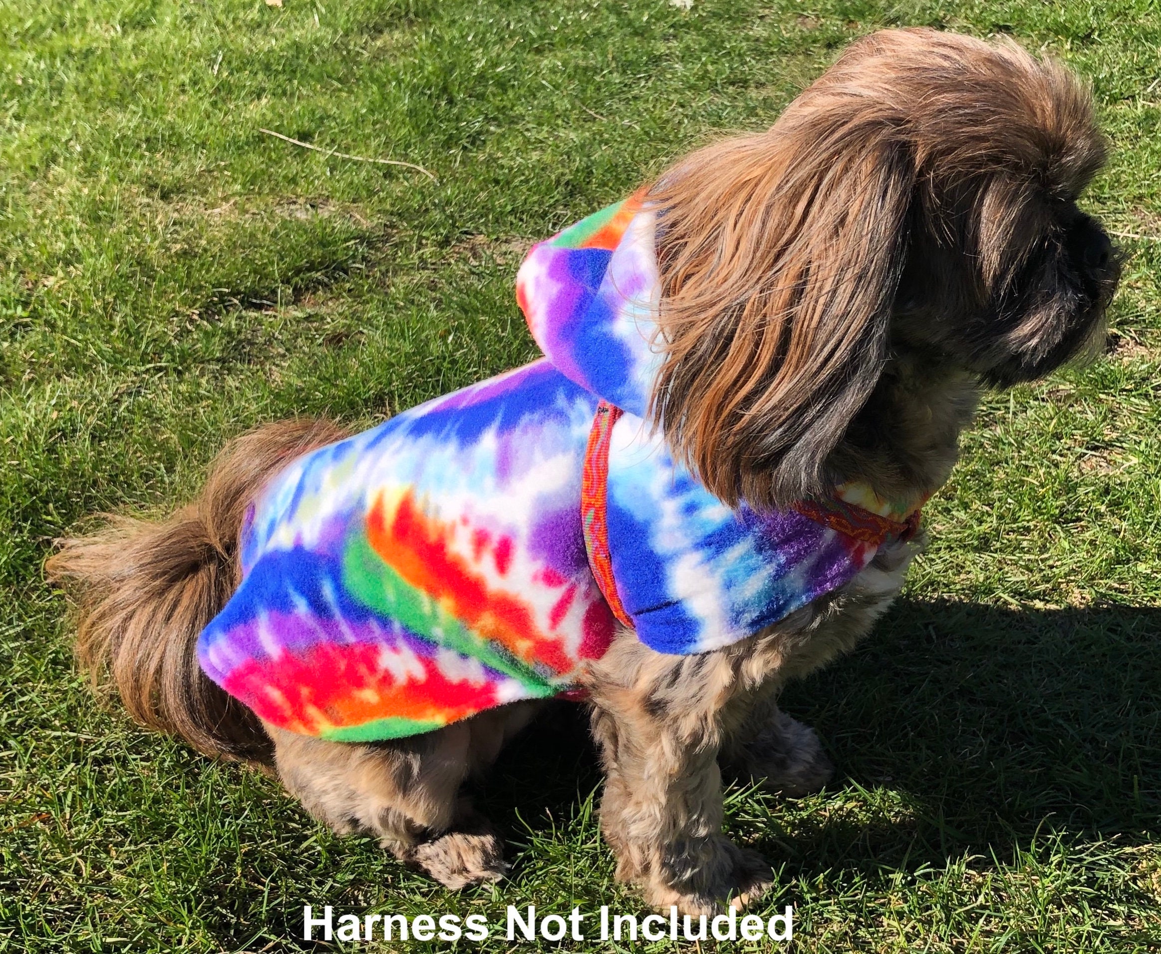 tie dye dog hoodie
