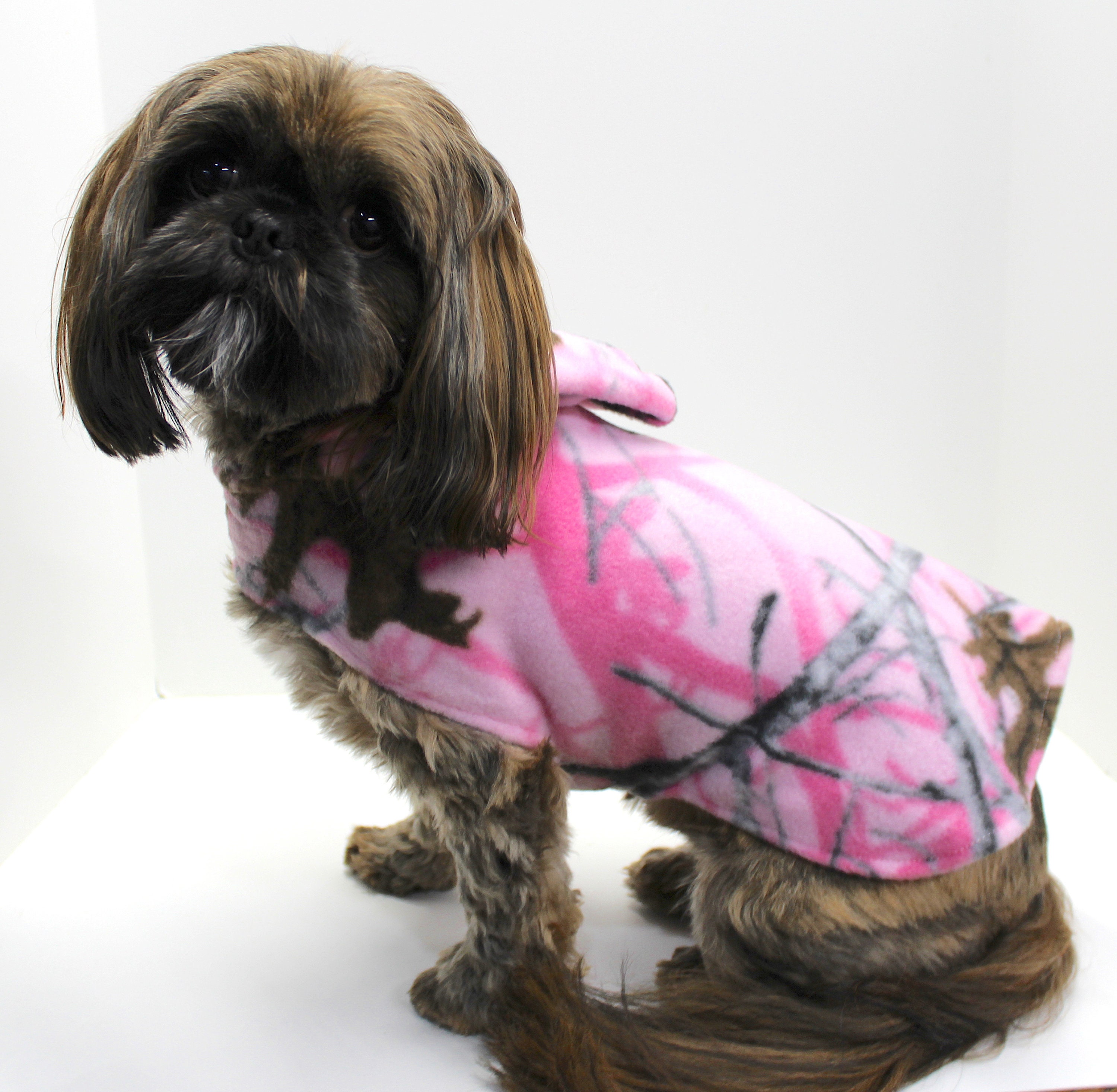 pink camo dog jacket