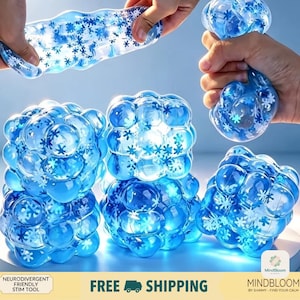 Squishy cube de maltose « flocon de neige » – Jouet anti-stress sensoriel à remontée lente (modèle 2026)