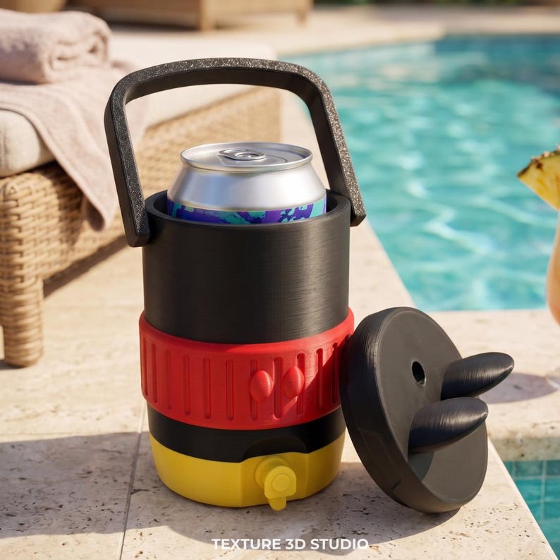 Mouse Ear Can Cooler STL File | 12oz Soda Can Holder | Instant Download | FDM Print File image 3