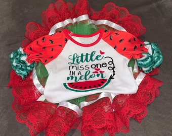 One in a Melon Shirt tutu set