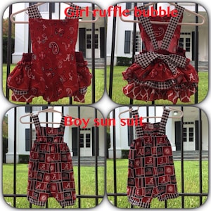 Bama boy and girl romper