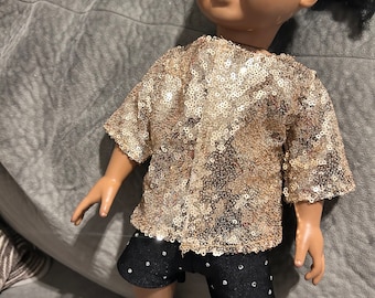 Cheer/Dance doll sequined jersey