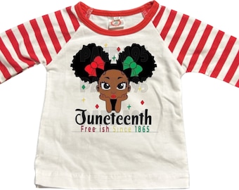 Juneteenth Pufftail quarter sleeve shirt