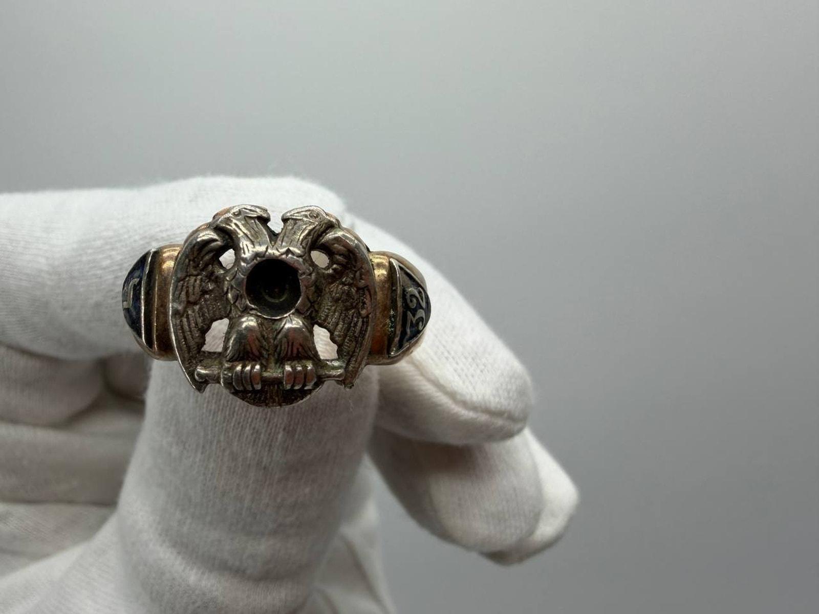 32nd degree masonic gold ring - Etsy 日本